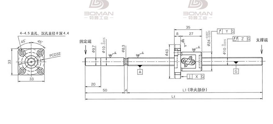 KURODA GG102FDS-AAFR-0320A 黑田精工丝杆怎么安装