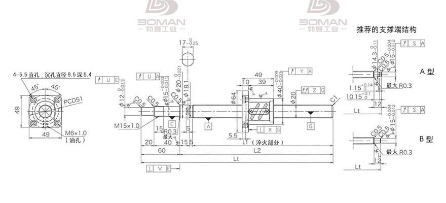 KURODA GP2004ES-AALR-0605B-C3F 黑田丝杠螺母怎么拆卸图解