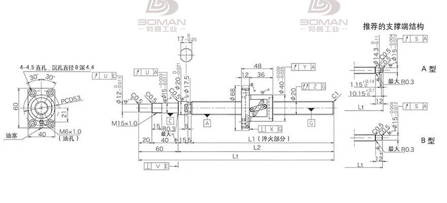 KURODA GP2005DS-BALR-0605B-C3F 黑田丝杆THK