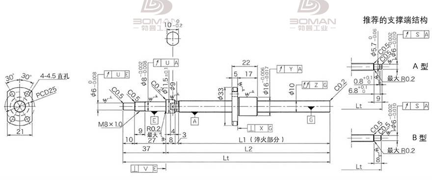 KURODA DP1002JS-HDNR-0320B-C3F hcnc黑田精工丝杆代理