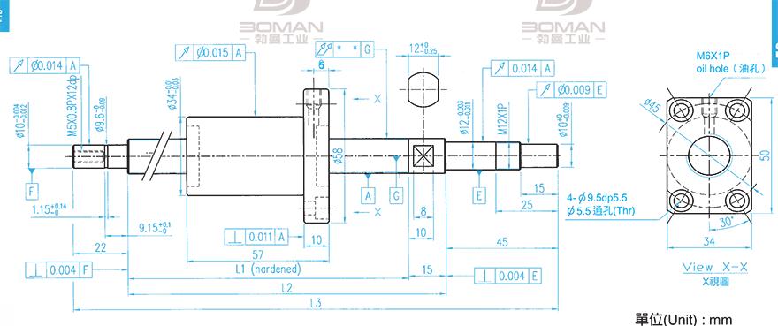 TBI XSVR01510B1DGC5-421-P1 tbi滚珠丝杆设计图