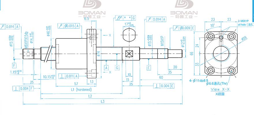 TBI XSVR02010B1DGC5-599-P1 Tbi丝杆螺距和导程