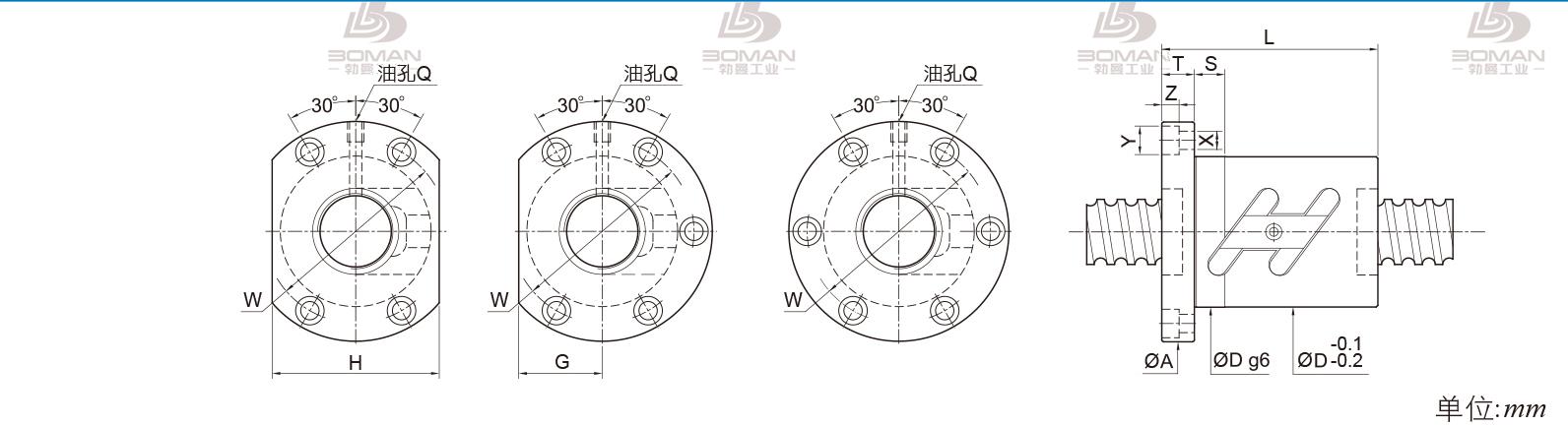 PMI FSWC2506-2.5 pmi滚珠丝杠的轴环作用